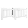 vidaXL Radiatordeksler 2 stk hvit konstruert tre 112 cm