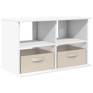 vidaXL TV-stativ med skuff Hvit 79 x 40 x 48 cm