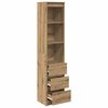 vidaXL Highboard artisan eik 37,5x35x180 cm konstruert tre