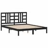 vidaXL Sengeramme svart heltre160x200 cm