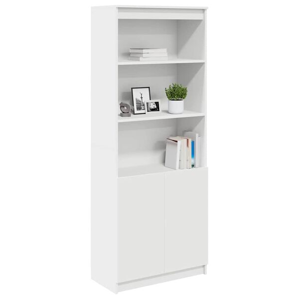 vidaXL Highboard hvit 70x35x180 cm konstruert tre