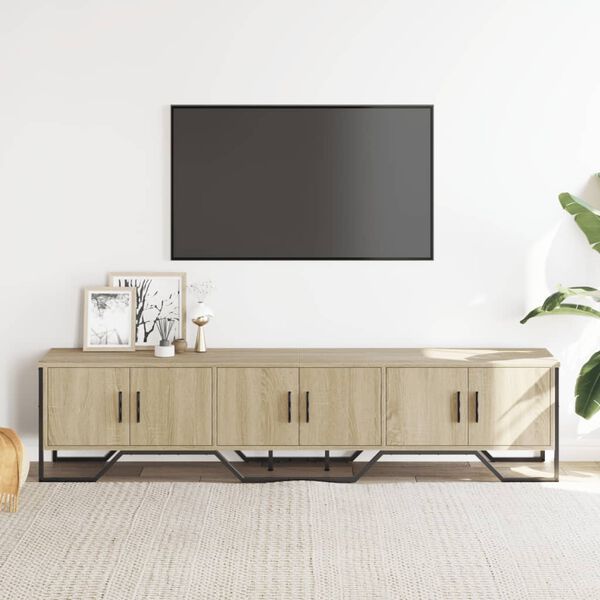 vidaXL TV-benk sonoma eik 180x34x41 cm konstruert tre