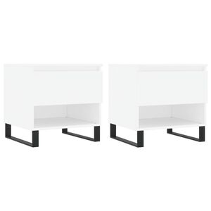 vidaXL Salongbord 2 stk hvit 50x46x50 cm konstruert tre