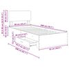 vidaXL Sengestamme med skuff Artisan Eik 90 x 200 cm Konstruert tre
