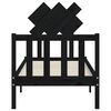 vidaXL Sengeramme med hodegavl svart small single heltre