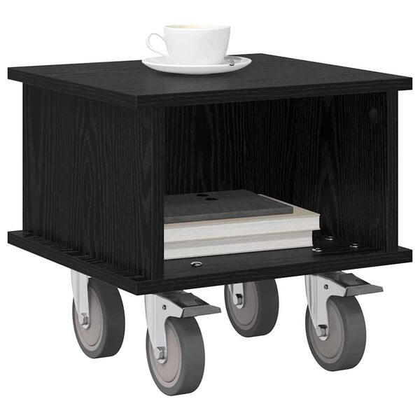 vidaXL TV-benk Svart Eik 37 x 35 x 35 cm Konstruert tre