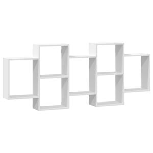 vidaXL Vegghylle hvit 159x18x65 cm sponplate