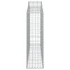 vidaXL Gabionkurver buede 18 stk 200x30x100/120 cm galvanisert jern