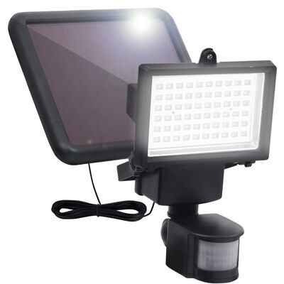 vidaXL Soldrevet LED-spotlys med sensor svart