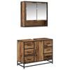 vidaXL Baderomsinnredningssett 2 stk. Gamle tre 80 x 33 x 60 cm