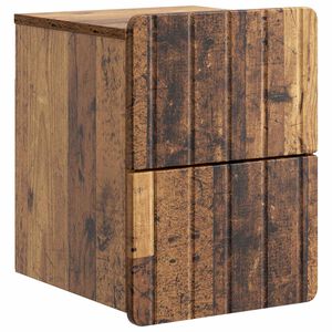 vidaXL Vegghengt Nattbord Gammelt tre 33 x 34,5 x 43 cm Konstruert tre