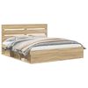 vidaXL Sengestamme med hodegjerde Sonoma 200 x 200 cm Massiv furu