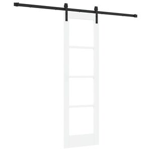 vidaXL Skyved&oslash;r ORKDAL Hvit 61 x 198,5 cm Massivt furutre og glass