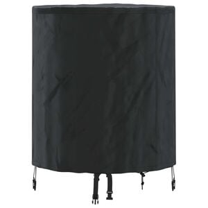vidaXL Bordduk 62 x 62 x 70 cm stoff Rund Vanntett Svart