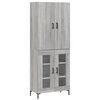 vidaXL Highboard gr&aring; sonoma 69,5x34x180 cm konstruert tre