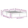 vidaXL Sengeramme heltre 150x200 cm King Size
