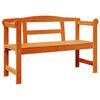 vidaXL Utend&oslash;rs benk 2 -Seater 119 x 44 x 76 cm Massiv furu Brun