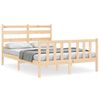 vidaXL Sengeramme med hodegavl small double heltre