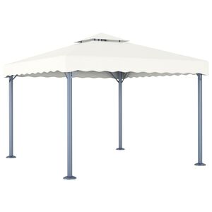 vidaXL Paviljong 300x300 cm kremhvit aluminium