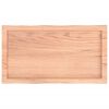 vidaXL Bordplate lysebrun 80x40x(2-6)cm behandlet heltre naturlig kant