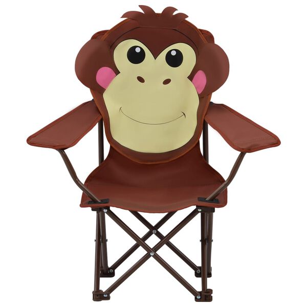 vidaXL Hagestoler til barn 2 stk brun stoff