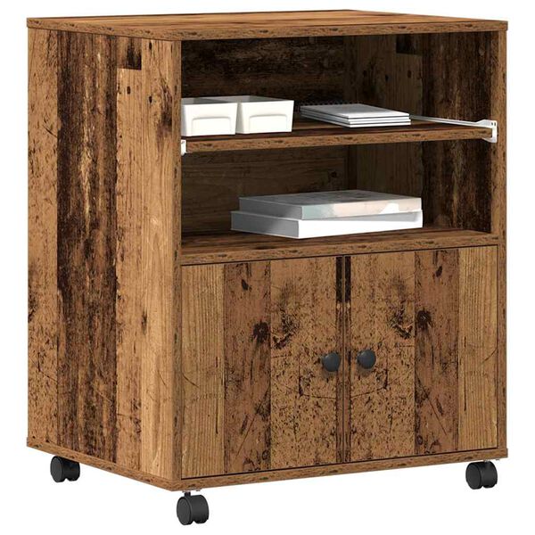 vidaXL Skiverstativ Gammelt tre 60 x 48 x 74 cm Konstruert tre