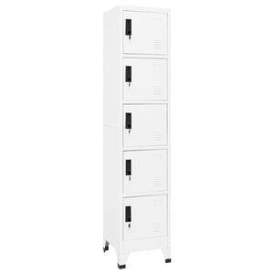 vidaXL Oppbevaringsskap hvit 38x40x180 cm st&aring;l