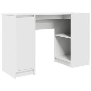 vidaXL Skrivebord hvit 120x42x76 cm konstruert tre