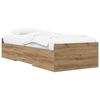 vidaXL Sengeramme med oppbevaring med skuff Artisan eik 80 x 200 cm