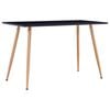 vidaXL Spisebord svart og eik 120x60x74 cm MDF