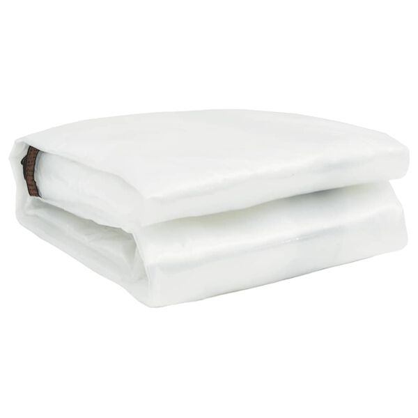 vidaXL Klar presenning med maljer 6x12 m polyetylen