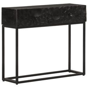 vidaXL Konsollbord svart 90x30x76 cm heltre mango og jern
