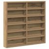 vidaXL Visningsskap Veggmontert Artisan Eik 60 x 8,5 x 58 cm