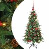 vidaXL Kunstig sammensatt juletre med 150 LED gr&oslash;nn 120 cm PE og PVC