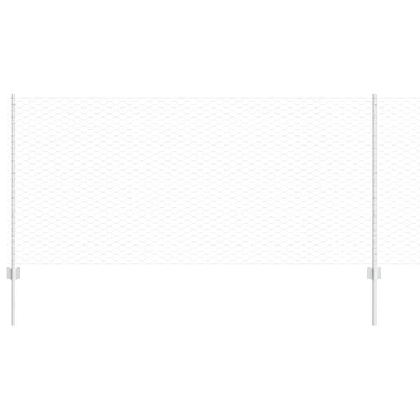 vidaXL Gjerde med stolpe s&oslash;lv 1 x 100 m St&aring;l