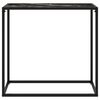 vidaXL Konsollbord svart 80x35x75 cm herdet glass