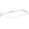 vidaXL Bordplate 100x60x2,5 cm naturlig kant heltre mango