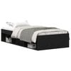 vidaXL Sengeramme uten madrass svart eik 75x190 cm konstruert tre