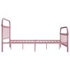 vidaXL Sengeramme rosa metall 140x200 cm