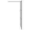 vidaXL Walk-in Dusjvegg Svart 115 x 195 cm herdet glass