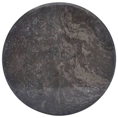 vidaXL Bordplate svart Ø50x2,5 cm marmor