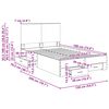 vidaXL Sengestamme med skuff Gammelt tre 135 x 190 cm Konstruert tre