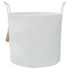 vidaXL Oppbevaringskurv hvit Ø40x35 cm bomull