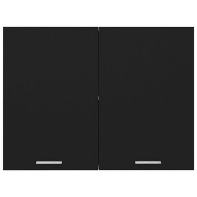 vidaXL Hengende skap svart 80x31x60 cm sponplate