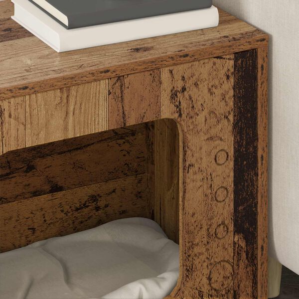 vidaXL Katt Hus Gammelt tre 51 x 30 x 42 cm Konstruert tre