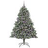 vidaXL Kunstig juletre med 300 LED grønn 180 cm PVC og plast og stål