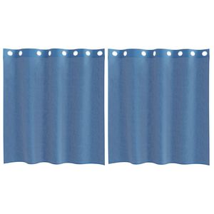 vidaXL Voile gardiner med grommets 2 stk kongebl&aring;
