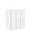 Dusj- og badeskjerm L-formet 70x120x137 cm 4 paneler sammenleggbar