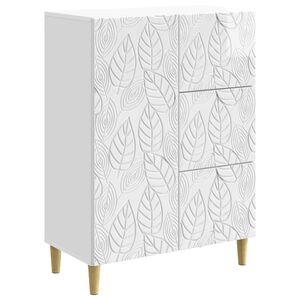 vidaXL Serviesskap H&oslash;gglans hvit 66 x 34,5 x 90 cm Konstruert tre