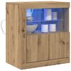 vidaXL LED sideboard Brun 60,5 x 37 x 67 cm Konstruert tre